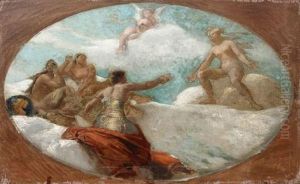 La Jeunesse Invoquant Les Lumieres Des Sciences, Des Arts Et Des Lettres by Hippolyte-Dominique Berteaux