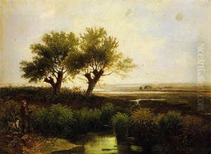 Paesaggio Con Cacciatore by Luigi Bertelli