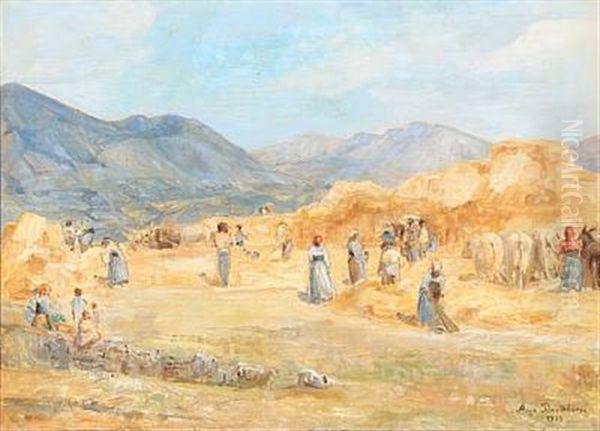 Harvest Scene From Italy - view 1