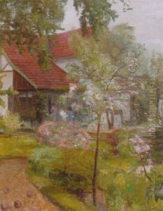 Bluhender Garten by Aage Bertelsen