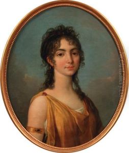 Portrait De Femme A La Robe Jaune