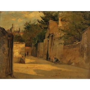 Town Scene by Eugene Berthelon
