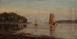 Coastal Scenes From Svendborgsund, Denmark (+ Another; Pair) by Christian Bernh. Severin Berthelsen