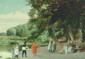 Bornefodselsdag Ved Emilie Kilde, Klampenborg by Christian Bernh. Severin Berthelsen