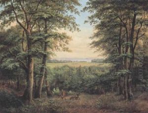Partie Von Nordsjaelland In Der Bucht Und Schwedische Kuste Im Hintergrund by Christian Bernh. Severin Berthelsen