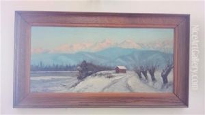Montagne De Belledonne Au Couchant by Paul Berthier