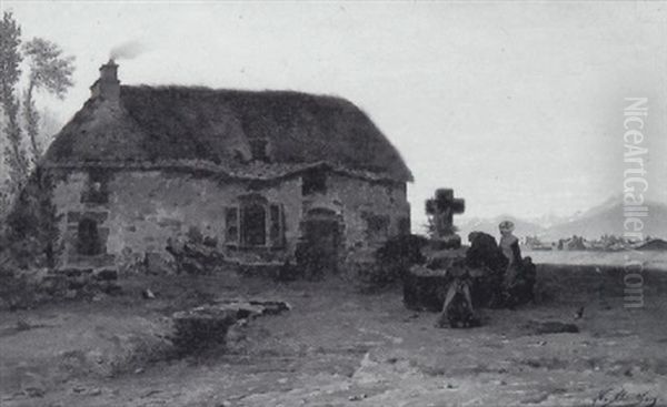 Calvaire Devant La Chaumiere - view 1