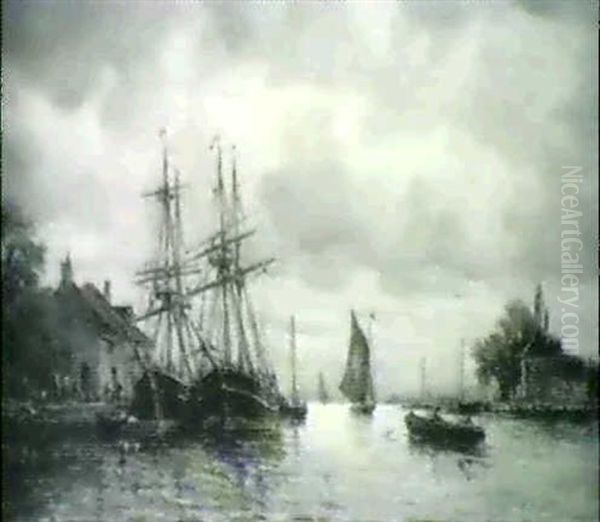 Barcas Junto A Un Pueblo Pesquero - view 1