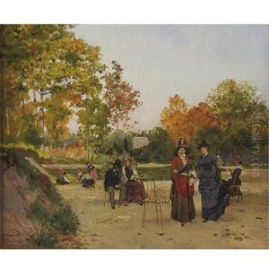 Promenade Au Jardin by Paul Berthon