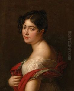 Portrait De Femme by Rene Theodore Berthon