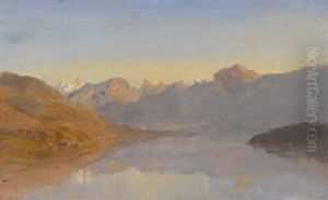 Seeansichten Mit Bergpanorama (pair) by Alfred Henri Berthoud