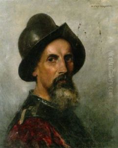 Portrat Eines Geharnischen Soldaten