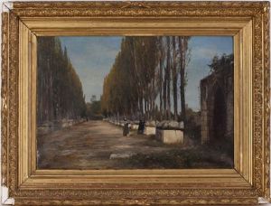 Allee De Peupliers, Paysage Anime