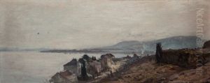 Vue Sur Le Lac De Neuchatel Depuis Hauterive by Auguste Henry Berthoud