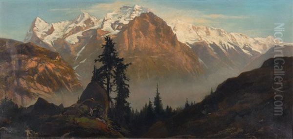 Blick Von Murren Auf Eiger, Monch Und Jungfrau - view 1