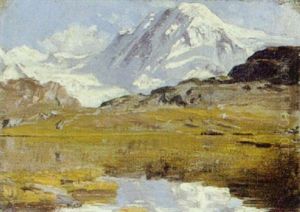 Schweizisk Bjergso by Auguste Henry Berthoud