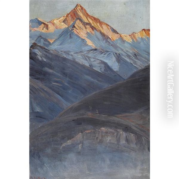 Das Weisshorn Im Abendlicht - view 1