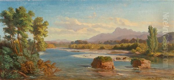 Flusslandschaft Mit Figurenstaffage - view 1