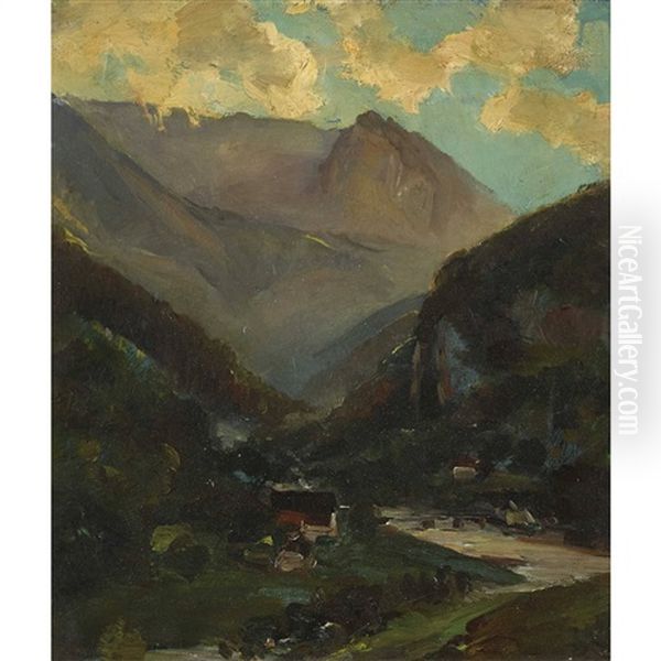 Berglandschaft Mit Einem Fluss - view 1