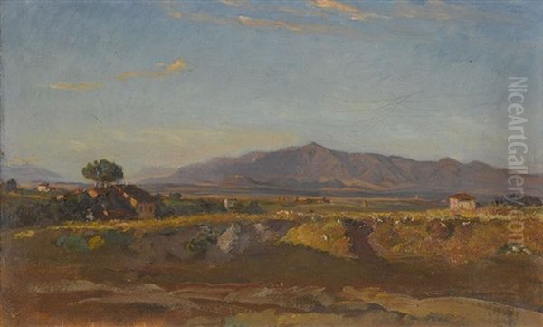 Sudliche Landschaft Im Abendrot - view 1
