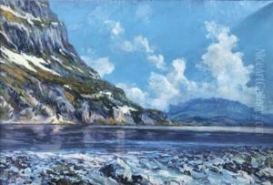 Lac De Montagne by Charles Alexandre Bertier