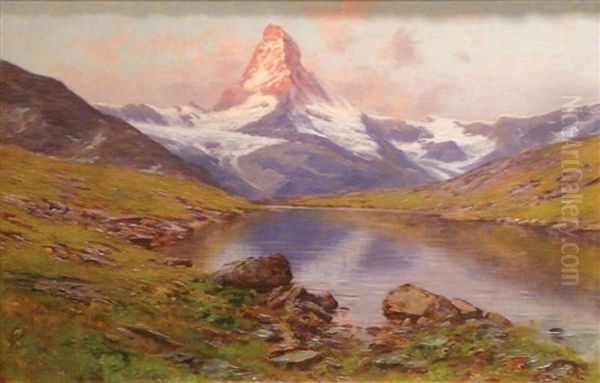 Vue Du Cervin Depuis Le Lac Stellisee - view 1