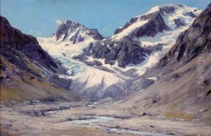 Le Glacier De La Pilatte by Charles Alexandre Bertier