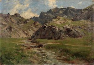 Une Source Dans Les Alpes by Charles Alexandre Bertier