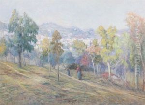 Landscape With Figures by Charles Alexandre Bertier