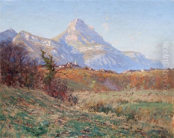 Le Village De Saint-nazaire-les-eymes Devant La Dent De Crolles - view 1