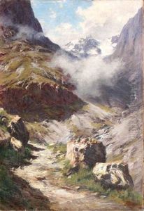 Chemin De Ma Berarde Au Refuge De La Pilatte, Le Rateau, Le Vallon Des Etansons, La Breche Et La Meige by Charles Alexandre Bertier