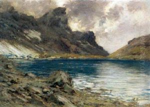 Entre Deux Pluies Au Lac Crozet (belledonne) by Charles Alexandre Bertier