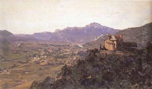 Le Chateau De Bouqueron Et Le Moucherotte by Charles Alexandre Bertier