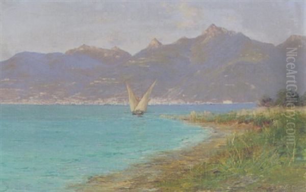 Blick Von Le Bouveret Auf Montreux - view 1