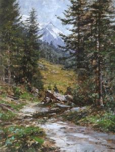 Au Bois Bauchet - Chamonix by Charles Alexandre Bertier