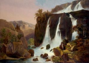 Les Cascades De Tivoli by Francois-Edouard Bertin