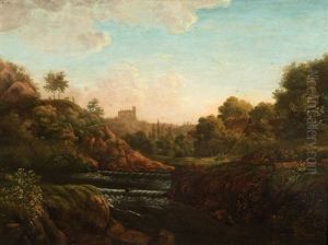 Paysage Classique Anime D'un Cavalier Et D'un Berger