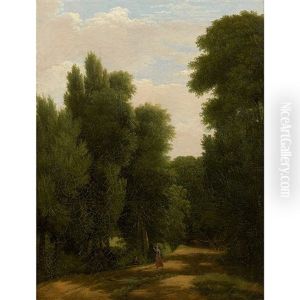 Chemin Forestier Avec Figure by Jean Victor Bertin