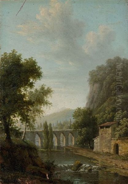 Paysage De Riviere Au Pied D'une Montagne - view 1
