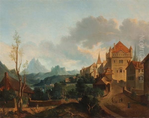 Sudliche Landschaft Mit Einem Kastell - view 1