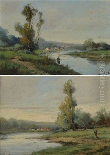Paire De Paysages, (2 Works) - view 1
