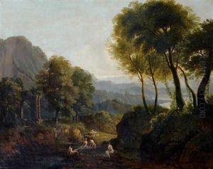 Paysage Italien Anime De Nymphes