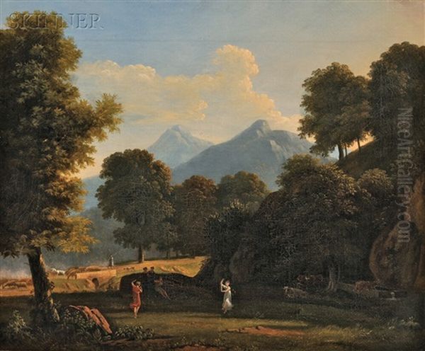 Mountainous Landscape With Classical Figures - view 1