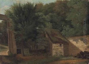 The Entrance To The Park At Saint-cloud, Paris by Jean Victor Bertin
