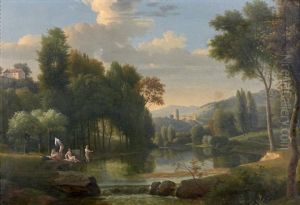 Paysage Italien Avec Baigneuse