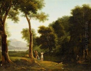 Berger Joueur De Flute by Jean Victor Bertin