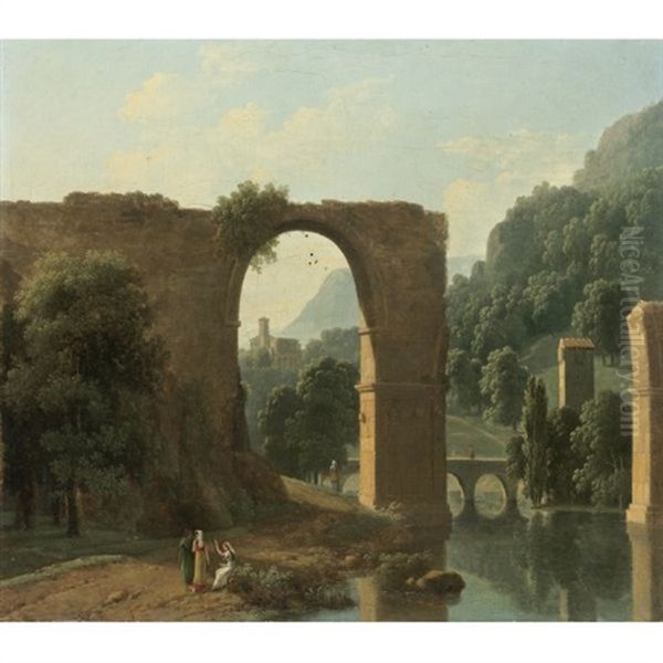 The Ruins Of The Bridge Of Augustus At Narni - view 1