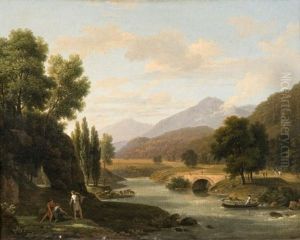 Paysage Neo-classique Traverse Par Une Riviere