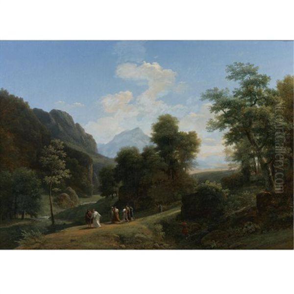 A Classical Landscape With Marius Fleeing Rome At The Approach Of Sylla - view 1