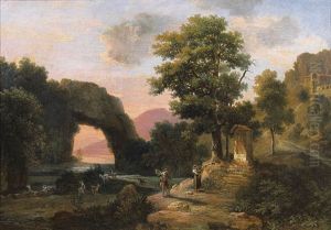 Paysage Au Puits by Jean Victor Bertin